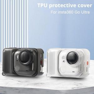 호환 Insta360 Go용 1피스 투명 보호 커버 렌즈 캡끈 포함 울트라 안티 드롭 케이스 카메라 액세서리
