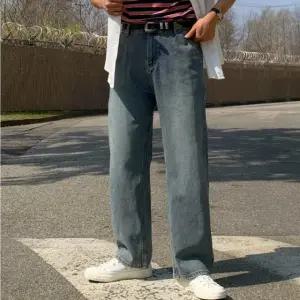 남자 틀랜 봄 가을 겨울 사계절 융기모 샌드워싱 세미와이드 뒷밴딩 데님