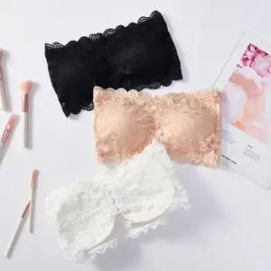 통기성 키밍 레이스 튜브탑 오프숄더 노와이어 브라