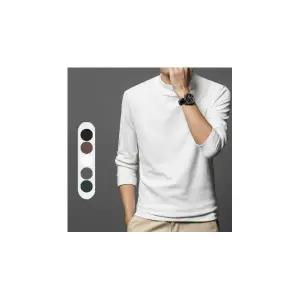 겨울 남성 소프트웜 하프넥 반목 피치 기모 긴팔 티셔츠 반목 레이어드티 터틀넥티셔츠 폴라티셔츠 긴팔티