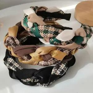 패브릭 꼬임 헤어밴드 X2개 여자 패션 포인트 머리띠
