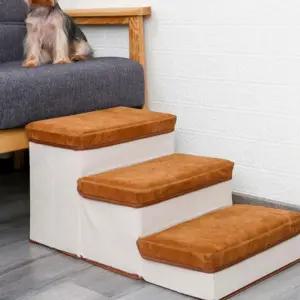 강아지 고양이 반려동물 논슬립 스탭 3단 고급 계단