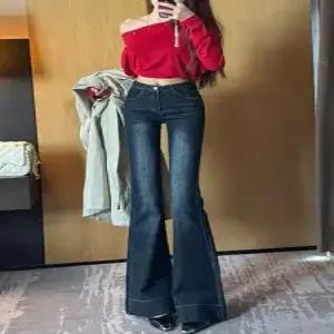 부츠컷 와이드핏 여성 청바지 진청 하이웨스트 봄가을 슬림핏 바지 힛템