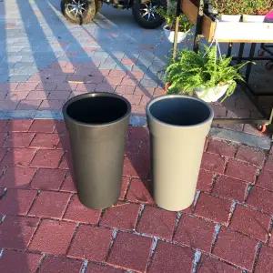 긴화분 거실 인테리어 대형 큰 플라스틱 원형 롱 장식 화분 35x60