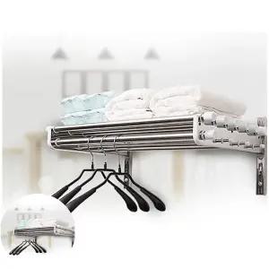 다용도수납선반 올스텐 다목적선반 행거 수납 벽선반 건조 A형1200