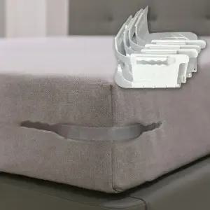 탈착식 매트리스 시트 고정 클립 4P 매트리스 모서리 침대 시트 핀 정리 고정 집게 보 매트리스 커버