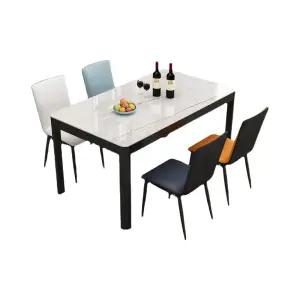 식탁 강화유리식탁 좁은 모던식탁의자 세트 조립식 다이닝테이블 공간 튼튼한