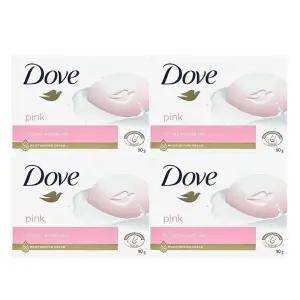 도브 핑크 뷰티바 세수비누 클렌징바 90g 4개입/비누/세안/세정/샤워바/세수/핑크/뷰티바/세트/클렌징바