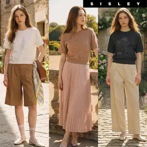 (온)시슬리 샤이닝 반팔니트 1종