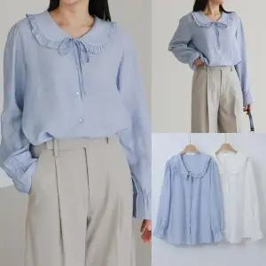 위쉬몰 WB 프릴둥근카라블라우스(X317H603) 빅사이즈 (46630494)