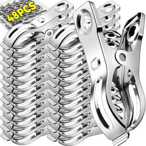 스테인리스 스틸 빨래집게 양말 옷핀 강력 걸이 보관 방지 클립 클램프 건조용 미끄럼 스낵백 밀봉