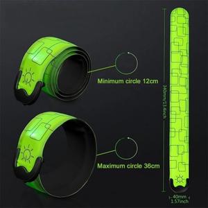 야외 스포츠 러닝 완장 LED 램프 USB 충전식 안전 벨트 팔 다리 경고 손목 밴드 사이클링 자전거 라이트