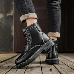 스티치 라인 빅사이즈 2컬러 남성 워커 ZG-H0099