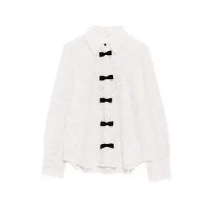 여성 겨울 캐주얼 러블리 블라우스 레이스 프릴 장식 긴팔 칼라 셔츠 다올4