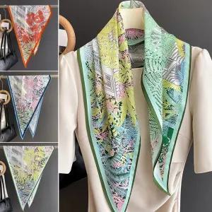 플랜트무늬 여성패션 선물 봄 여름 가을 고급 스카프