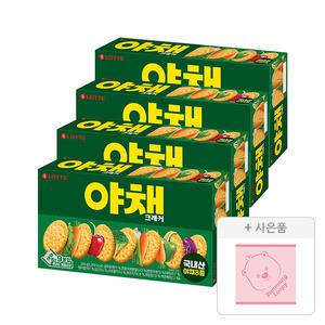 롯데웰푸드 야채크래커 벌크, 249g, 4개 + 증정 (잔망루피 미니수건,1개)