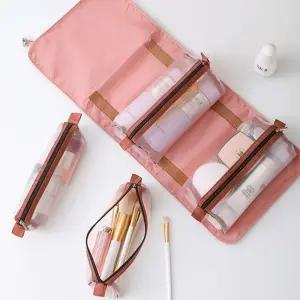 다용도 메쉬 망사 여행용 파우치세트 화장품 메이크업 매쉬 세면백 워시백 필통 파우치 휴대용 시스루 무지