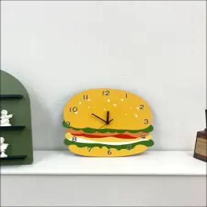 햄버거 시계 패스트푸드 버거 레스토랑 가게 인테리어