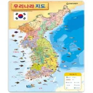 새샘 퍼즐 우리나라지도 직소퍼즐 4절 퍼즐액자 포함 500피스