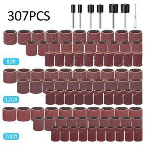 드레멜 로터리 공구용 샌딩 드럼 세트 맨드릴이  80-240 그릿 밴드 연마  307 개 384 개