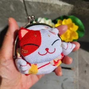 엔화 복고양이 똑딱이 동전지갑