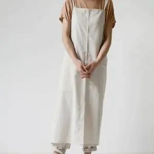 심플 단색 앞치마 주방 요리용 원피스형 앞치마 카페 작업용 유니폼 깔끔한 디자인 H형