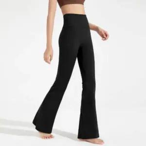 [셀러에이드]여성 슬림핏 부츠컷 하이웨스트 레깅스 허리 밴딩 팬츠