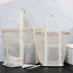 ( )메쉬 목욕 가방 블랙 소형 수영장 사우나 헬스장 휴대용 수납 가방 블랙