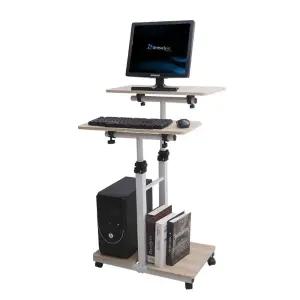 높낮이 책상 스탠딩 강연대 맞춤 노트북 메이플 1인용 1인