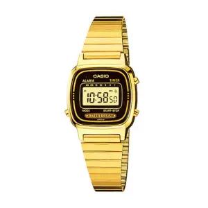 카시오 LA670WGA-1 여성 메탈 스퀘어 손목 시계