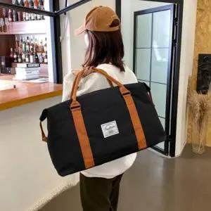 심플 캔버스 보스턴백 베이직 캐주얼 데이리