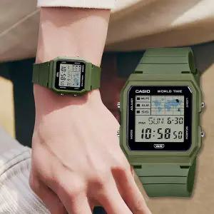 카시오 LF-30W-3A 빈티지 스퀘어 남녀공용 우레탄 디지털 손목 시계