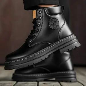 [RIZPICK]남성 가죽 워커 부츠 2컬러 어반 스타일 데일리 슈즈