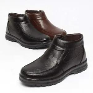 [RIZPICK]남성 가죽 털 안감 방한 부츠 389 겨울 보온 털신 신사 방수