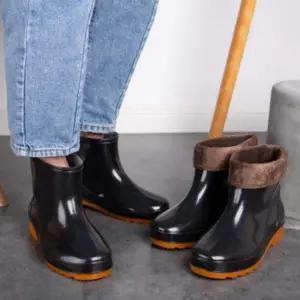 [RIZPICK]남성 방한 레인부츠 작업용 장화 캠핑 낚시 털안감 방수화