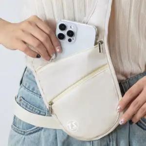 [RIZPICK]보안 도난 방지 크로스 파우치 슬림 가벼운 여행용 힙색 가방