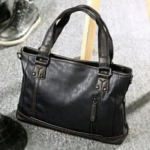 [RIZPICK]클래식 숄더백 생활방수 캐주얼 서류가방 남성 출근 출장 가방