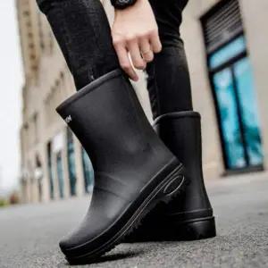 [RIZPICK]남녀공용 방수 작업화 무광 컴포트 레인부츠 장마철 신발