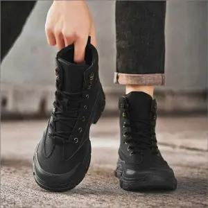 [RIZPICK]남성 2컬러 스웨이드 하이탑 부츠 겨울 워커 운동화