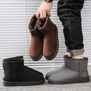 [RIZPICK]남성 데일리 털안감 스웨이드 털 부츠 숏 워커 겨울 방한화