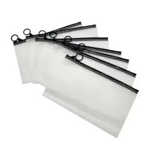 반투명 블랙 링 지퍼백 23cmx14cm