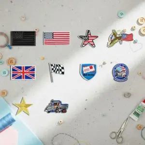 [패션] 패브릭 전용 열부착 디자인 밀리터리 와펜 패치 10개 세트