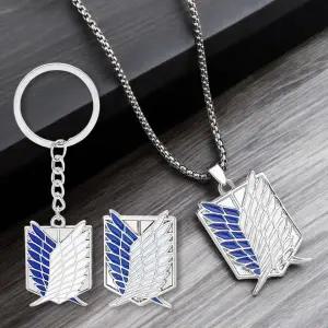 [콩심팥심]진격거 조사병단 목걸이 뱃지 키링 자유의 날개 펜던트 에렌