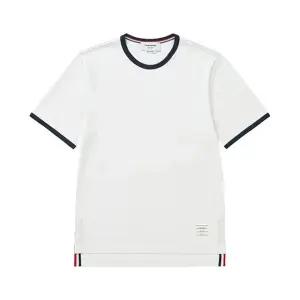 톰브라운 반팔 티셔츠 남성 링거티 MJS083A 00042 100