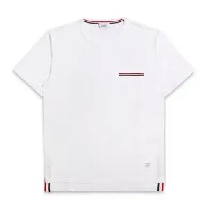 톰브라운 반팔 티셔츠 남성 포켓 MJS010A 01454 100