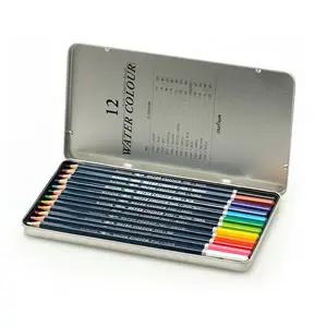 문화 NQ62FT85 수채 색연필 12색 틴케이스