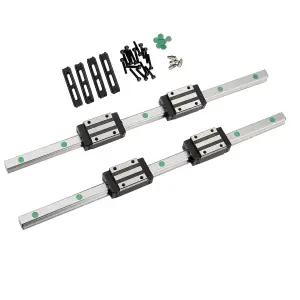 200MM 선형 레일 2PCS HGR15 가이드 HGH15 슬라이드 4PCS HGH15CA 캐리지 슬라이더 블록 CNC 키트 포함
