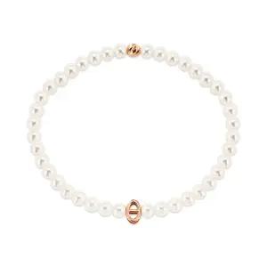 [비앤비골드] 14K 골드 일립스 컷팅볼 스왈진주 팔찌 SNB41104