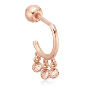 [비앤비골드] 14K 귀걸이 딸랑이 스톤 피어싱 귀걸이 (한쪽) NPE23260