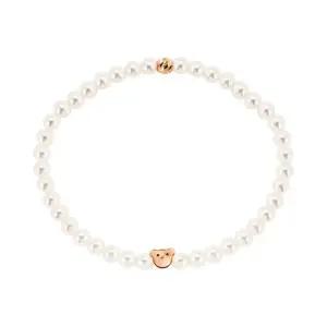 [비앤비골드] 14K 골드 곰돌이 컷팅볼 스왈진주 팔찌 SNB41106